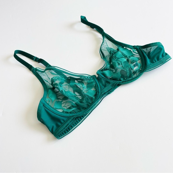 Maison Lejaby Paris 34B Sin Underwire Bra in green - Picture 5 of 10
